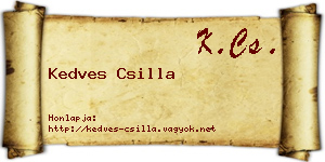 Kedves Csilla névjegykártya